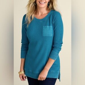 Soft Surroundings Autumn Waffle Tunic Thermal Top XL